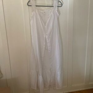 White cotton sheer nightgown. NEVER WORN